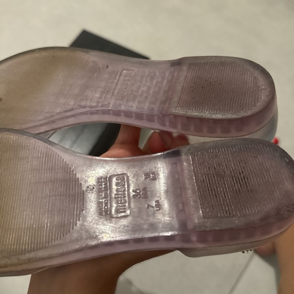 Melissa Women's Flats with Iridescent Bow - Gray - Picture 6 of 6